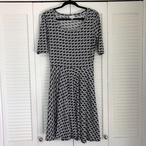 LuLaRoe Nicole Dress - RARE Scottie Dog Print Sz M